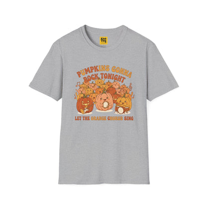 Pumpkin Rock Night T-Shirt - Halloween Fall Vibes