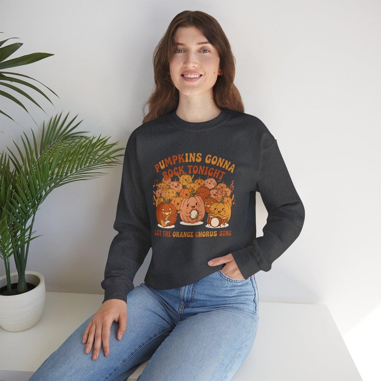 Cozy Pumpkin Sweatshirt - Fall Halloween Fashion