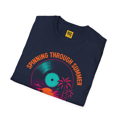 Spinning Through Summer T-Shirt - Vinyl Tropical