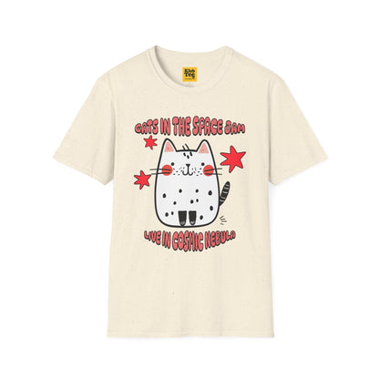 Cosmic Cats T-Shirt - Space Feline Music Tee