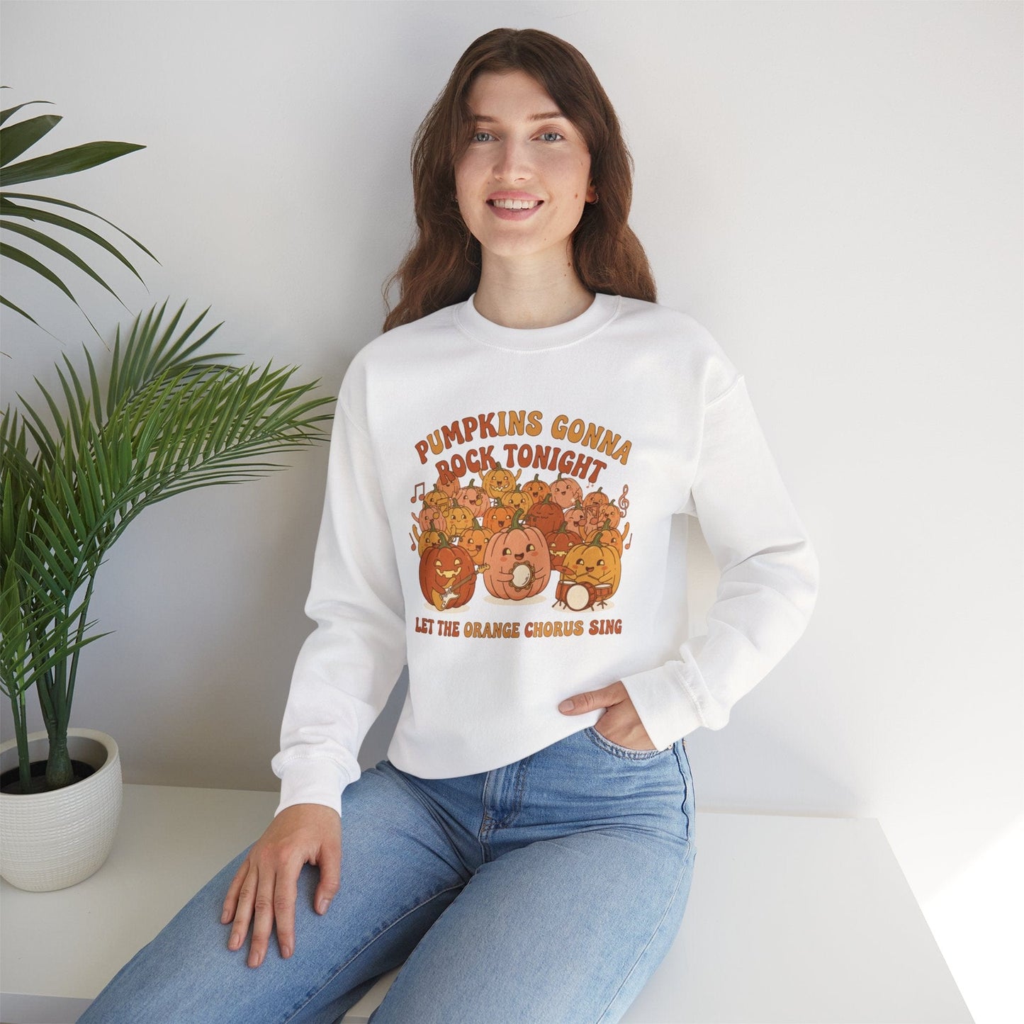 Cozy Pumpkin Sweatshirt - Fall Halloween Fashion