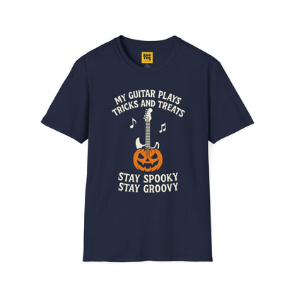 Halloween Guitar T-Shirt - Spooky Music Design