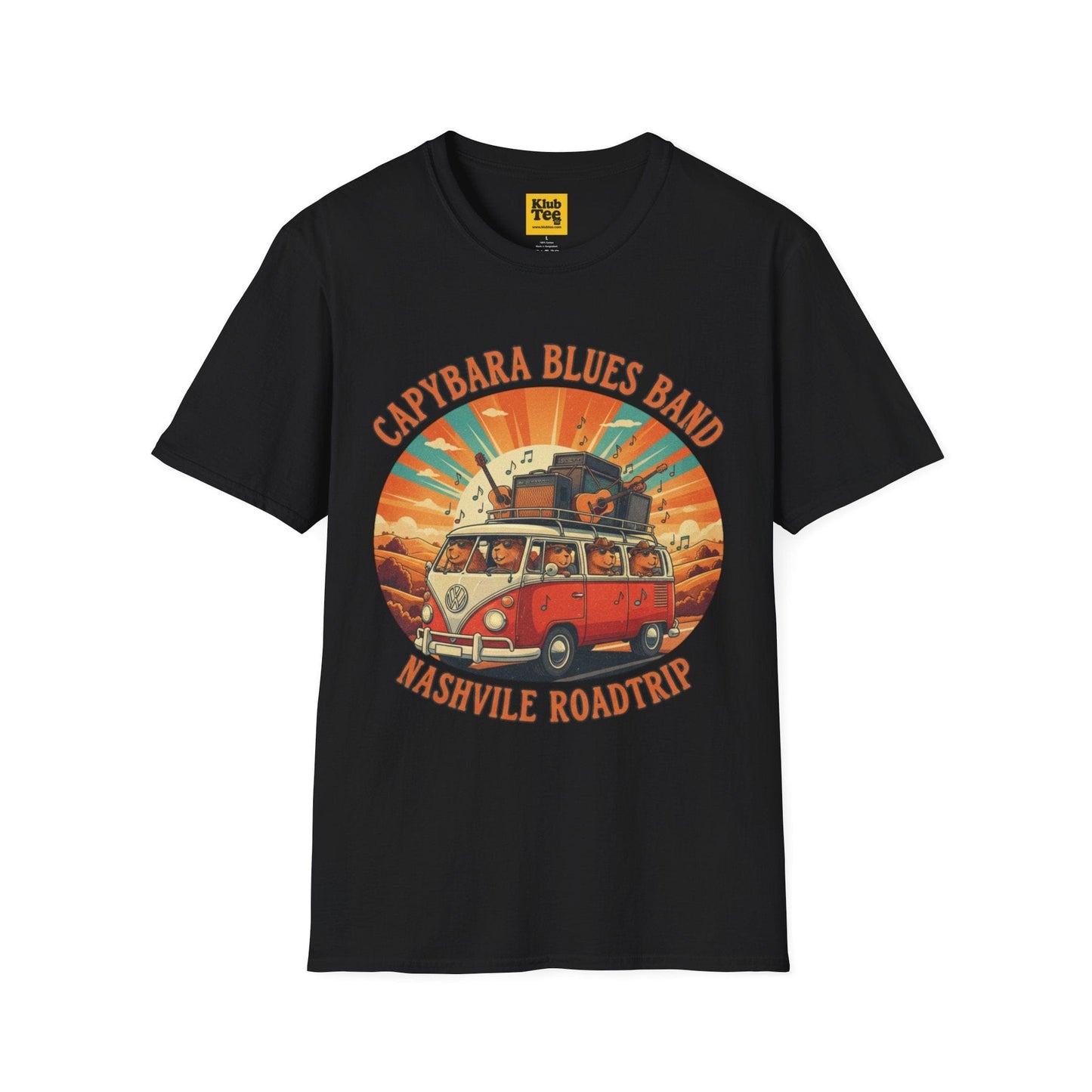 Capybara Blues Band T-Shirt - Vintage Road Trip Tee