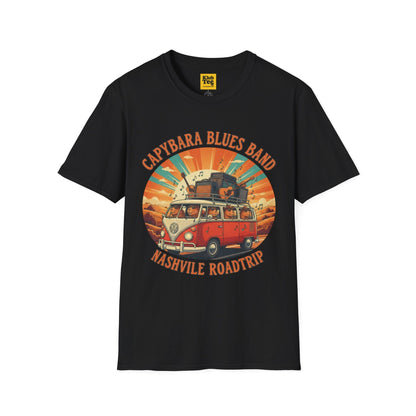 Capybara Blues Band T-Shirt - Vintage Road Trip Tee