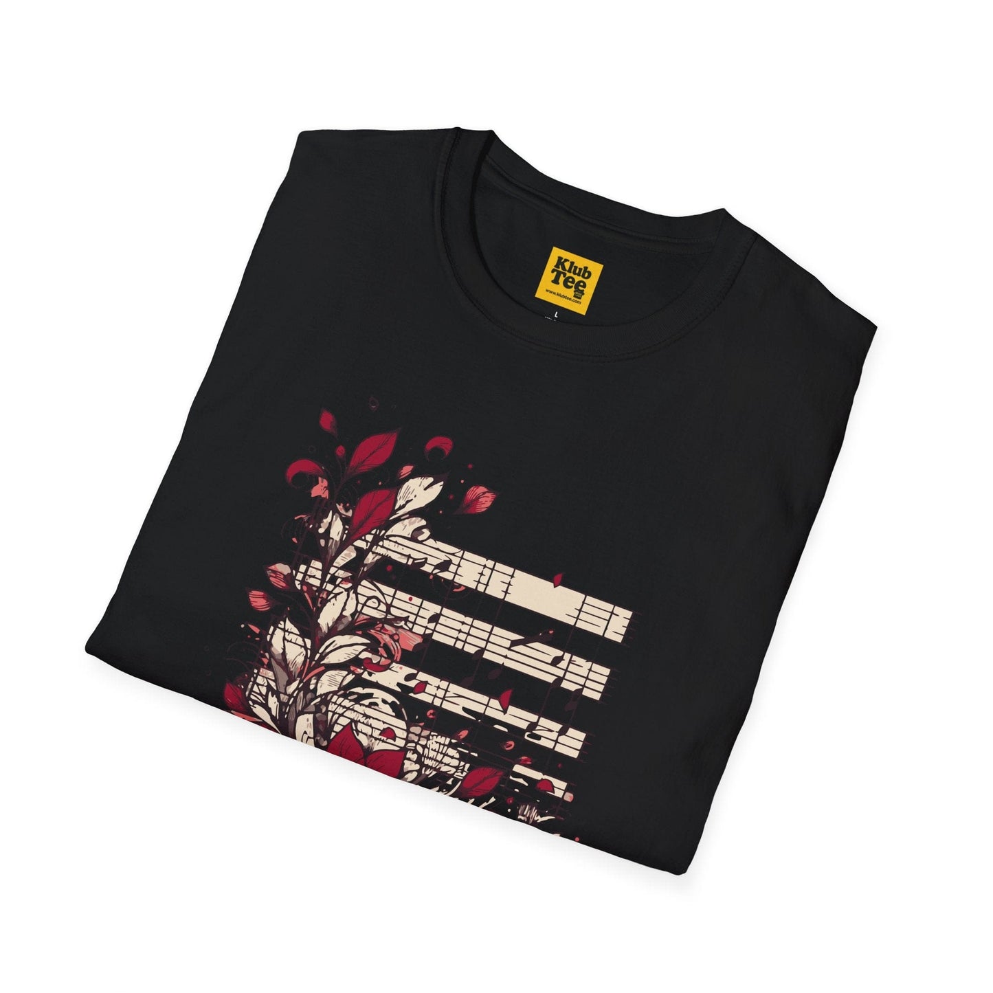 Floral Music Notes T-Shirt - Garden Melody