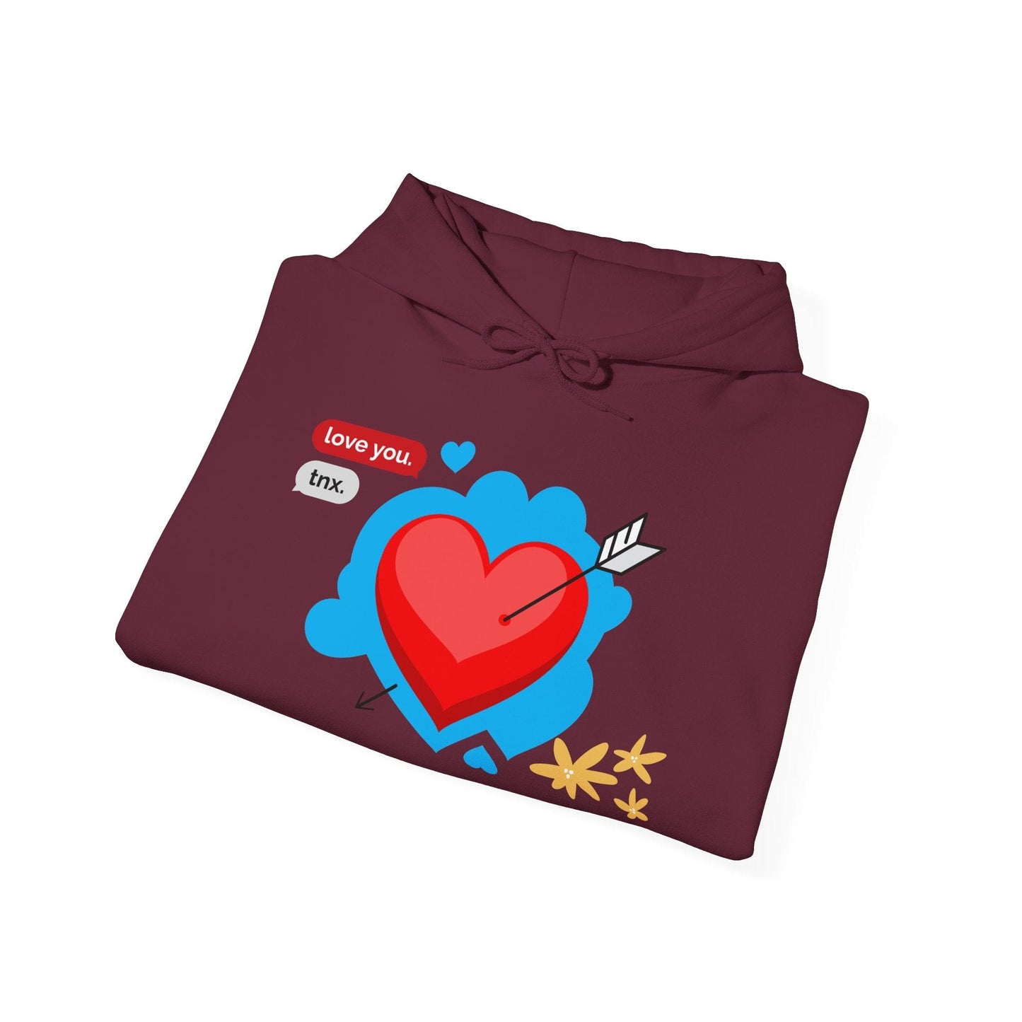 Love You Heart Hoodie - Gift for your love