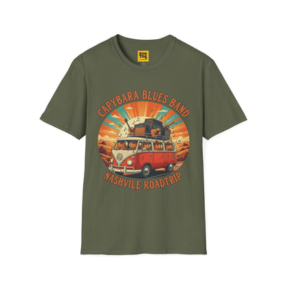 Capybara Blues Band T-Shirt - Vintage Road Trip Tee
