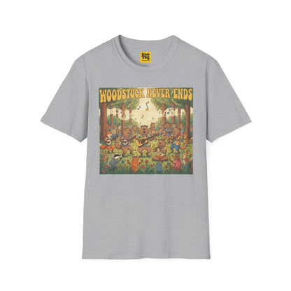 Woodstock Never Ends T-Shirt - Retro Peace Festival