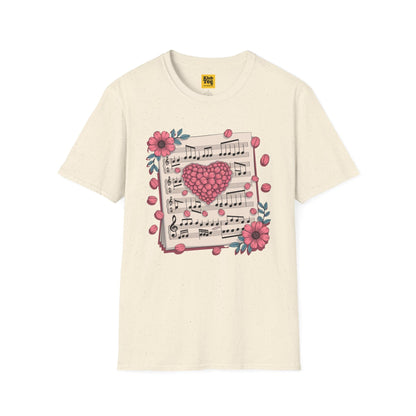 Romantic Music Notes T-Shirt - Love Song