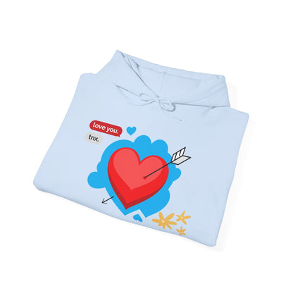 Love You Heart Hoodie - Gift for your love