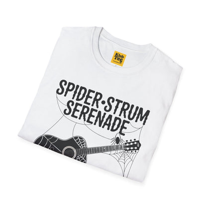 Spider Strum Serenade Halloween Music T-Shirt