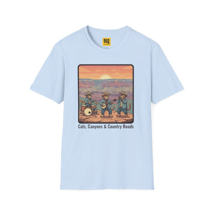 Whimsical Cat Band T-Shirt - Fun Animal Lover Gift