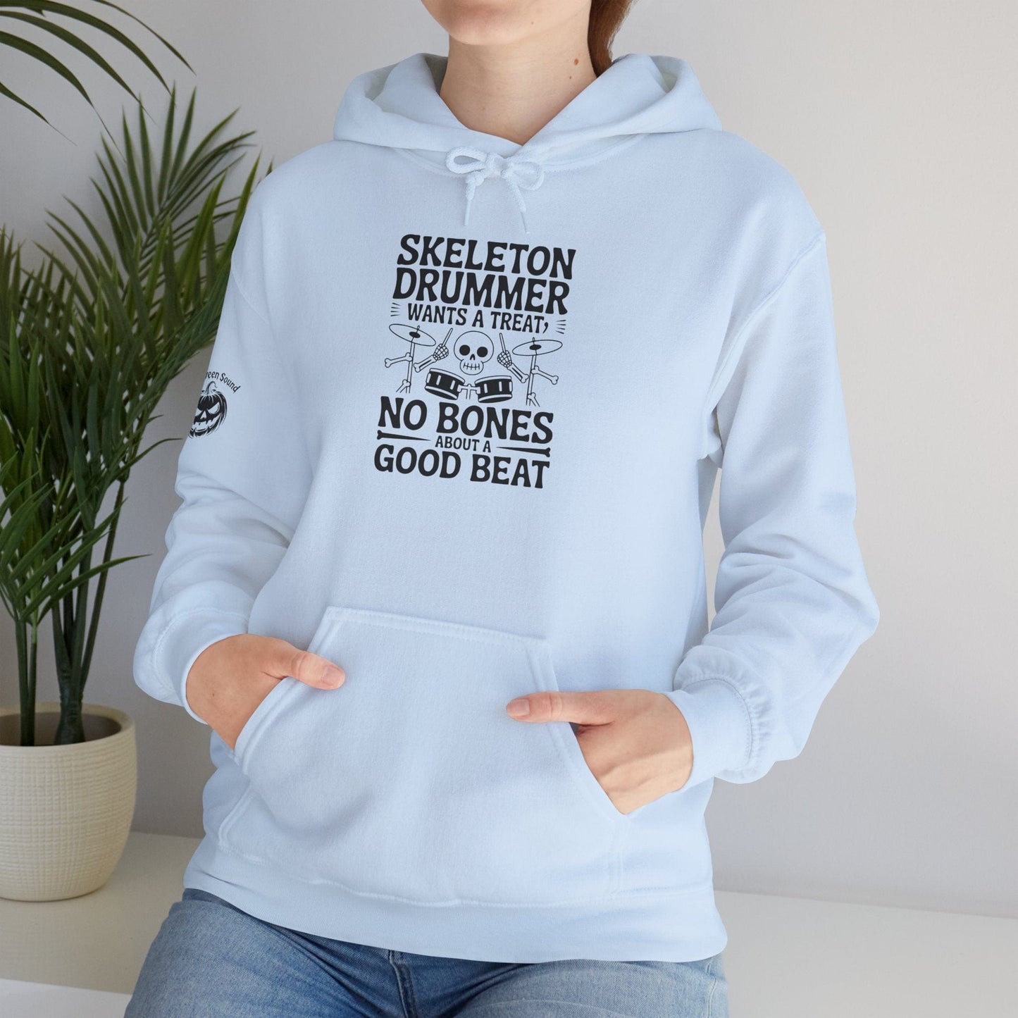 Skeleton Drummer Rock N Roll Hoodie - Gothic Music