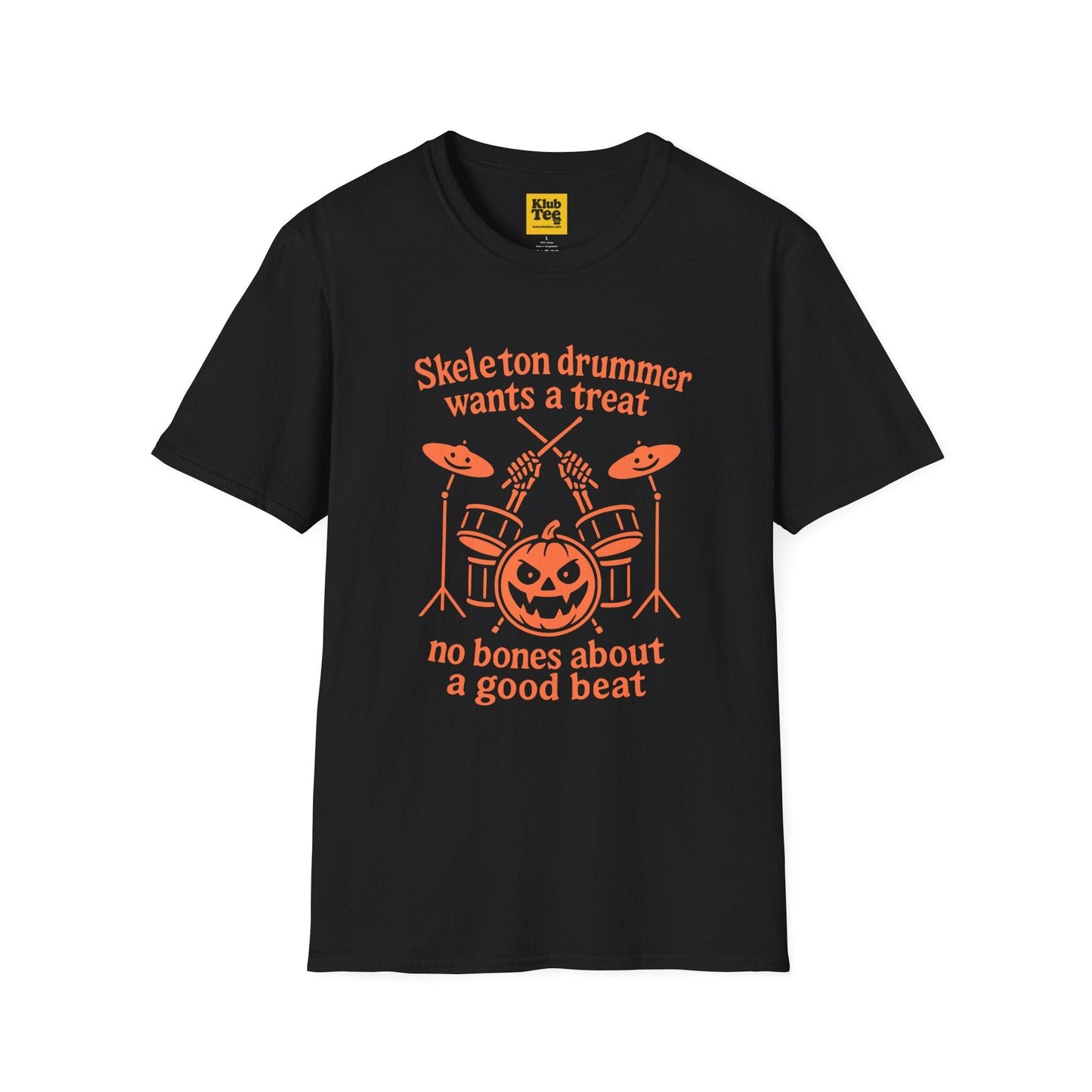Halloween Skeleton Drummer T-Shirt - Spooky Musician