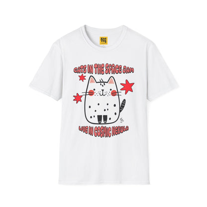 Cosmic Cats T-Shirt - Space Feline Music Tee