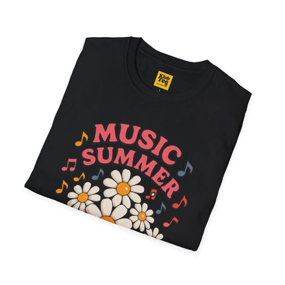 Summer Floral Music T-Shirt - Seasonal Design