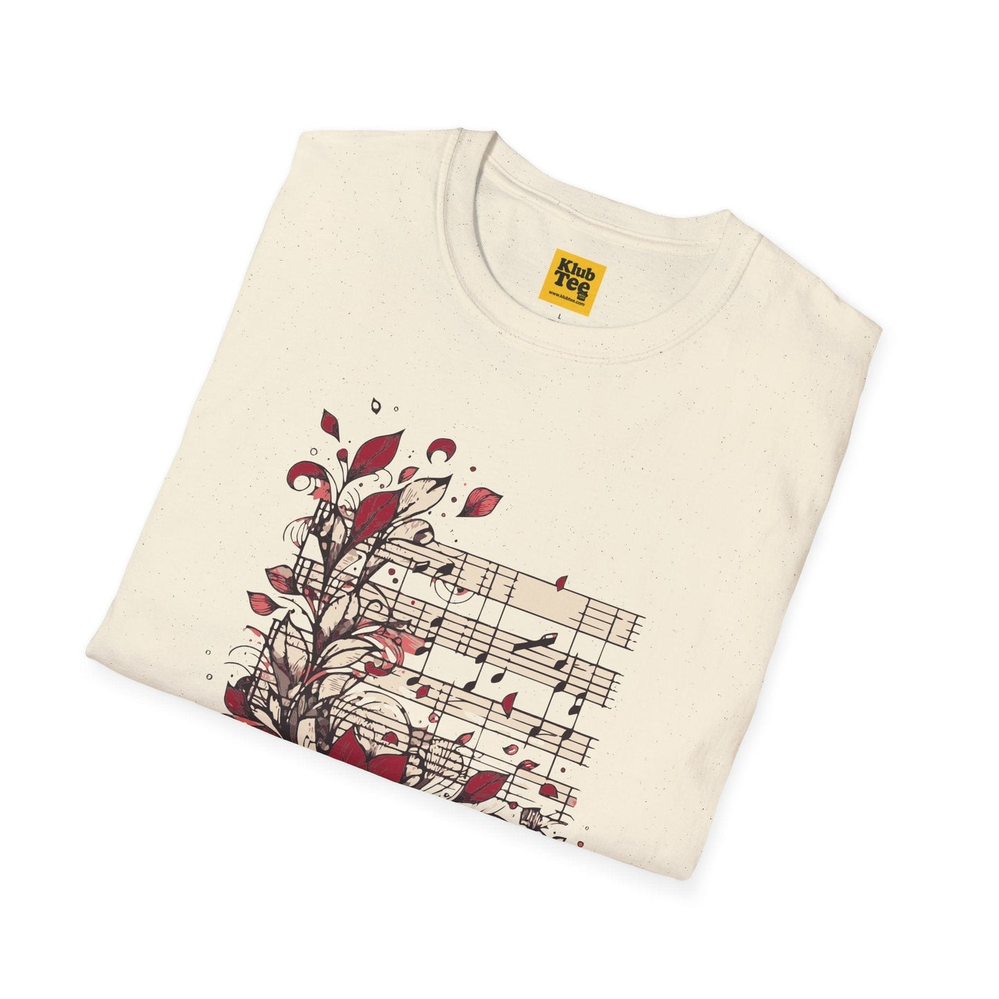Floral Music Notes T-Shirt - Garden Melody