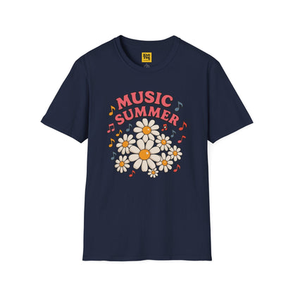 Summer Floral Music T-Shirt - Seasonal Design