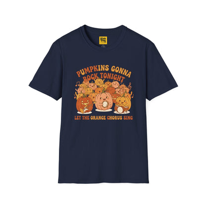 Pumpkin Rock Night T-Shirt - Halloween Fall Vibes