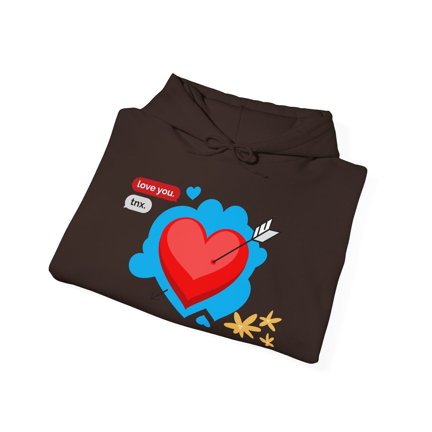 Love You Heart Hoodie - Gift for your love