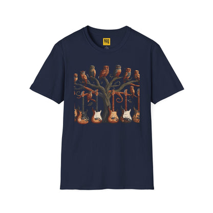 Whimsical Guitar Tree T-Shirt - Nature Music
