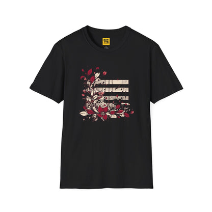 Floral Music Notes T-Shirt - Garden Melody