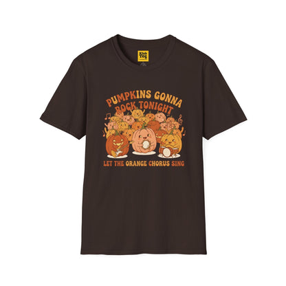 Pumpkin Rock Night T-Shirt - Halloween Fall Vibes