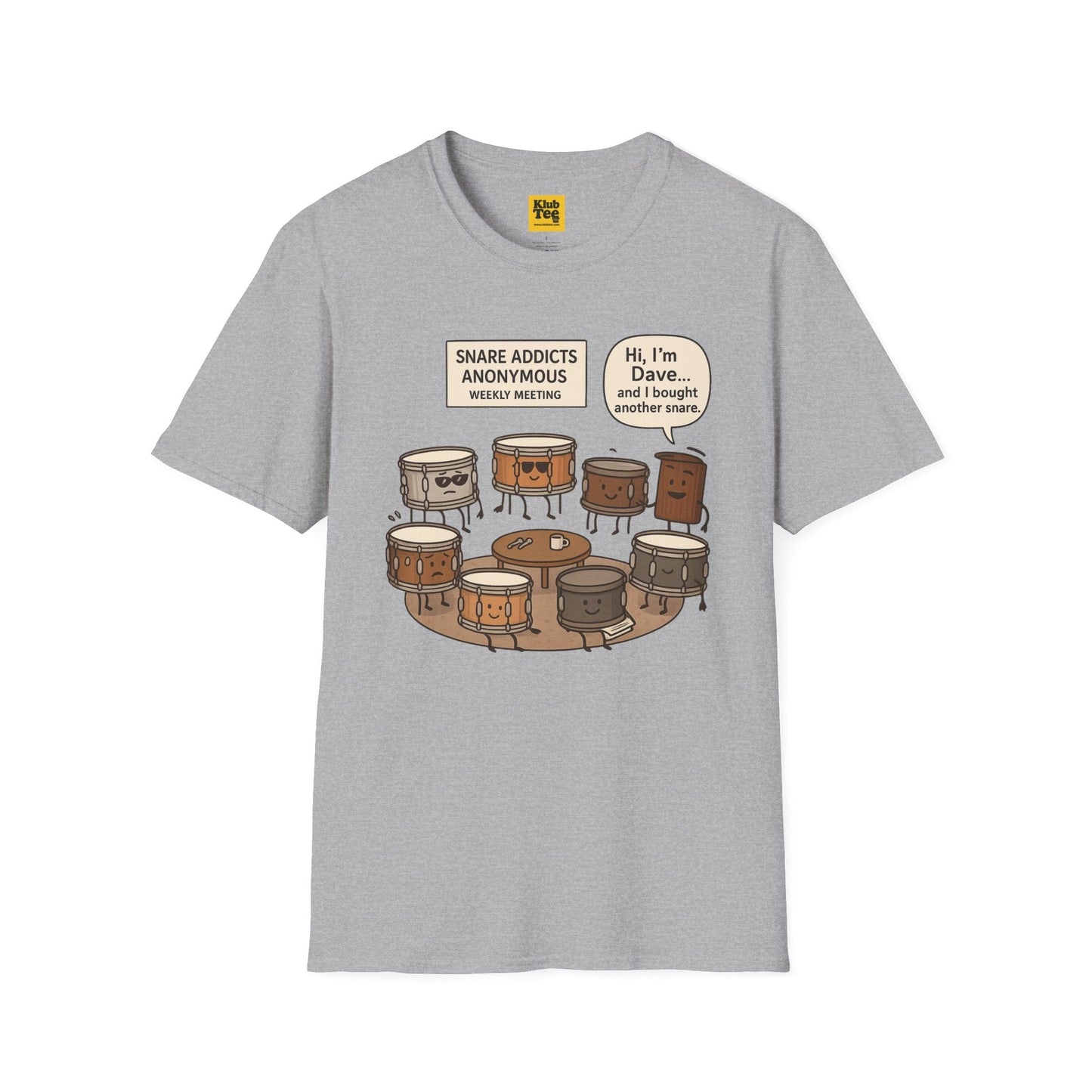 Snare Addicts Anonymous T-Shirt - Drummer Humor