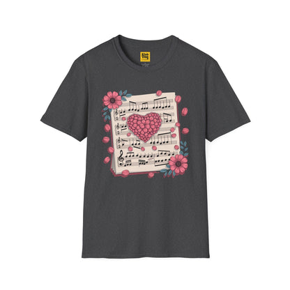 Romantic Music Notes T-Shirt - Love Song