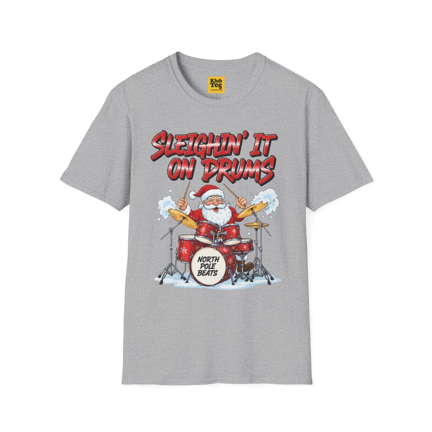 Sleighin' It on Drums T-Shirt - Christmas Drummer