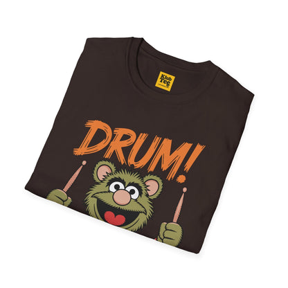 Playful Drums T-Shirt - Fun Percussion Design
