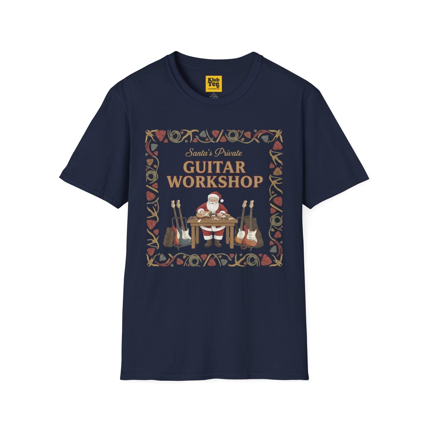 Santa's Guitar Workshop T-Shirt - Christmas Music