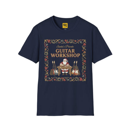 Santa's Guitar Workshop T-Shirt - Christmas Music