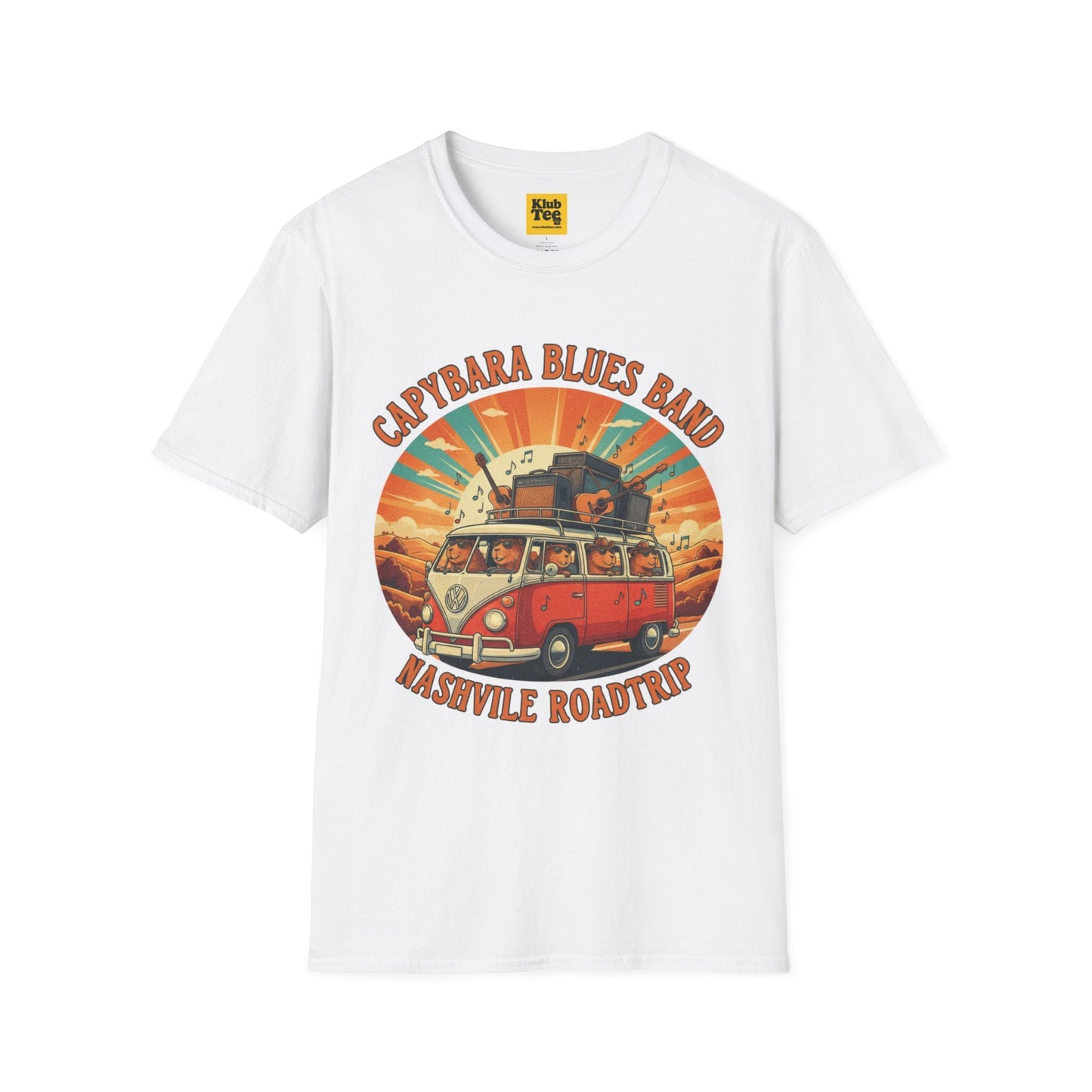 Capybara Blues Band T-Shirt - Vintage Road Trip Tee