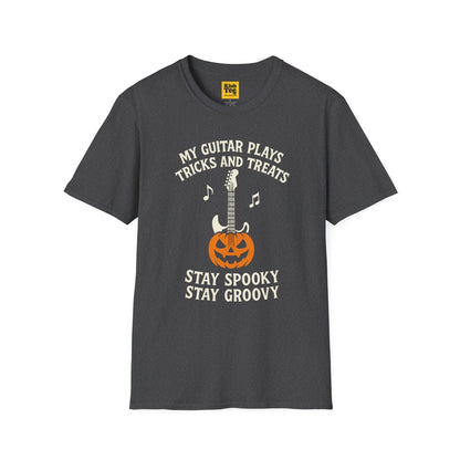 Halloween Guitar T-Shirt - Spooky Music Design
