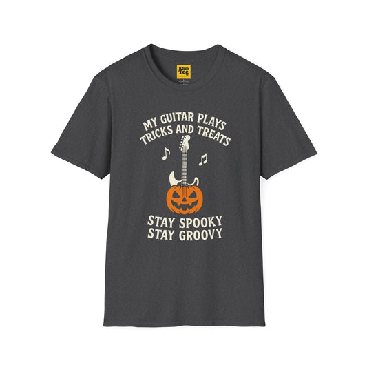 Halloween Guitar T-Shirt - Spooky Music Design