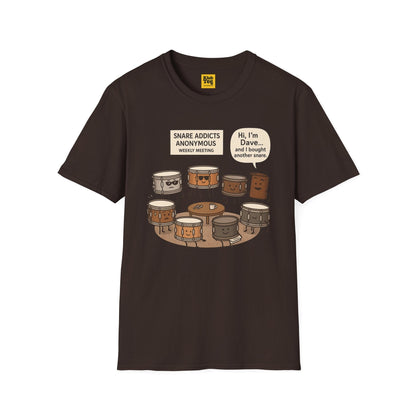 Snare Addicts Anonymous T-Shirt - Drummer Humor