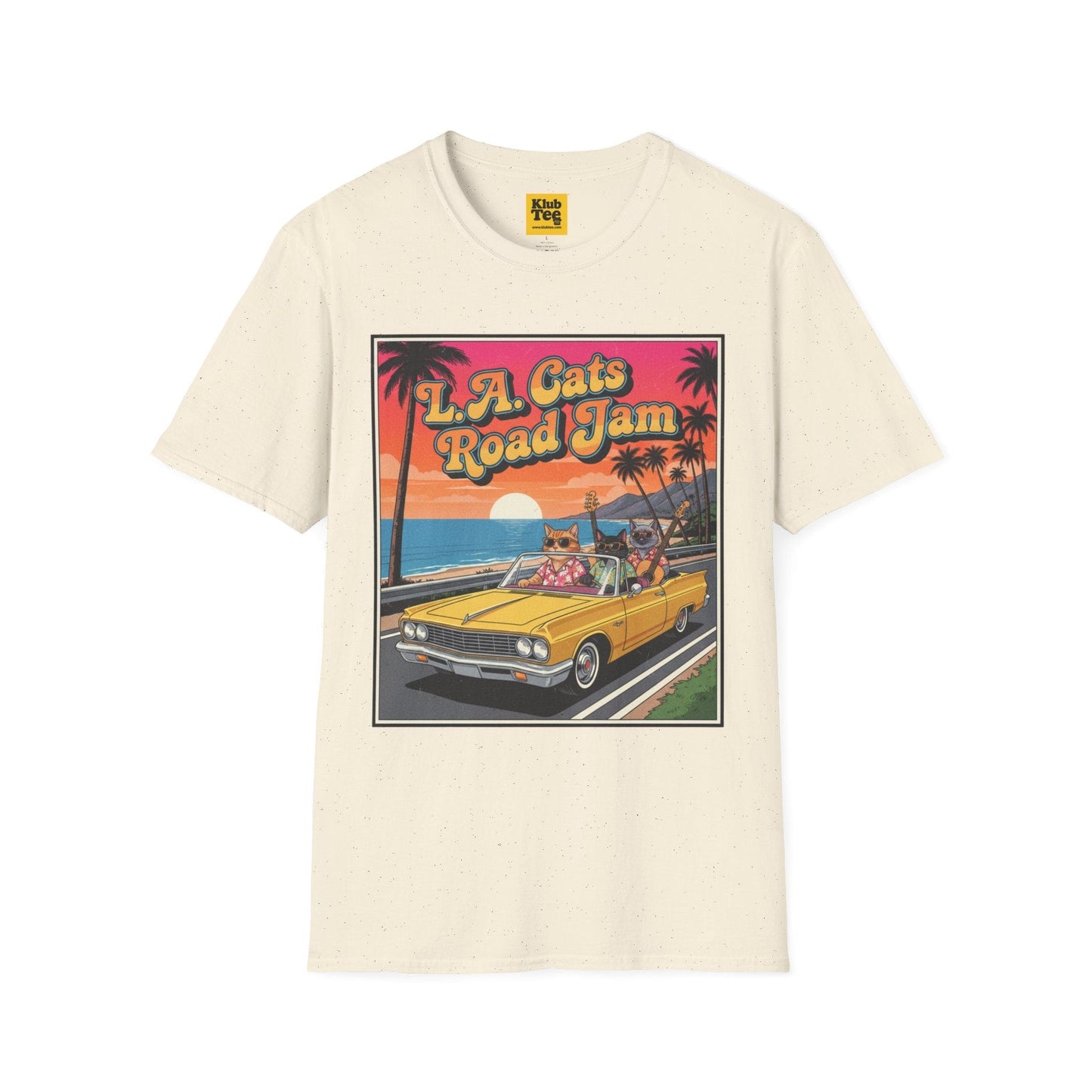 L.A. Cats Road Jam T-Shirt - Vintage Cat Lover Tee