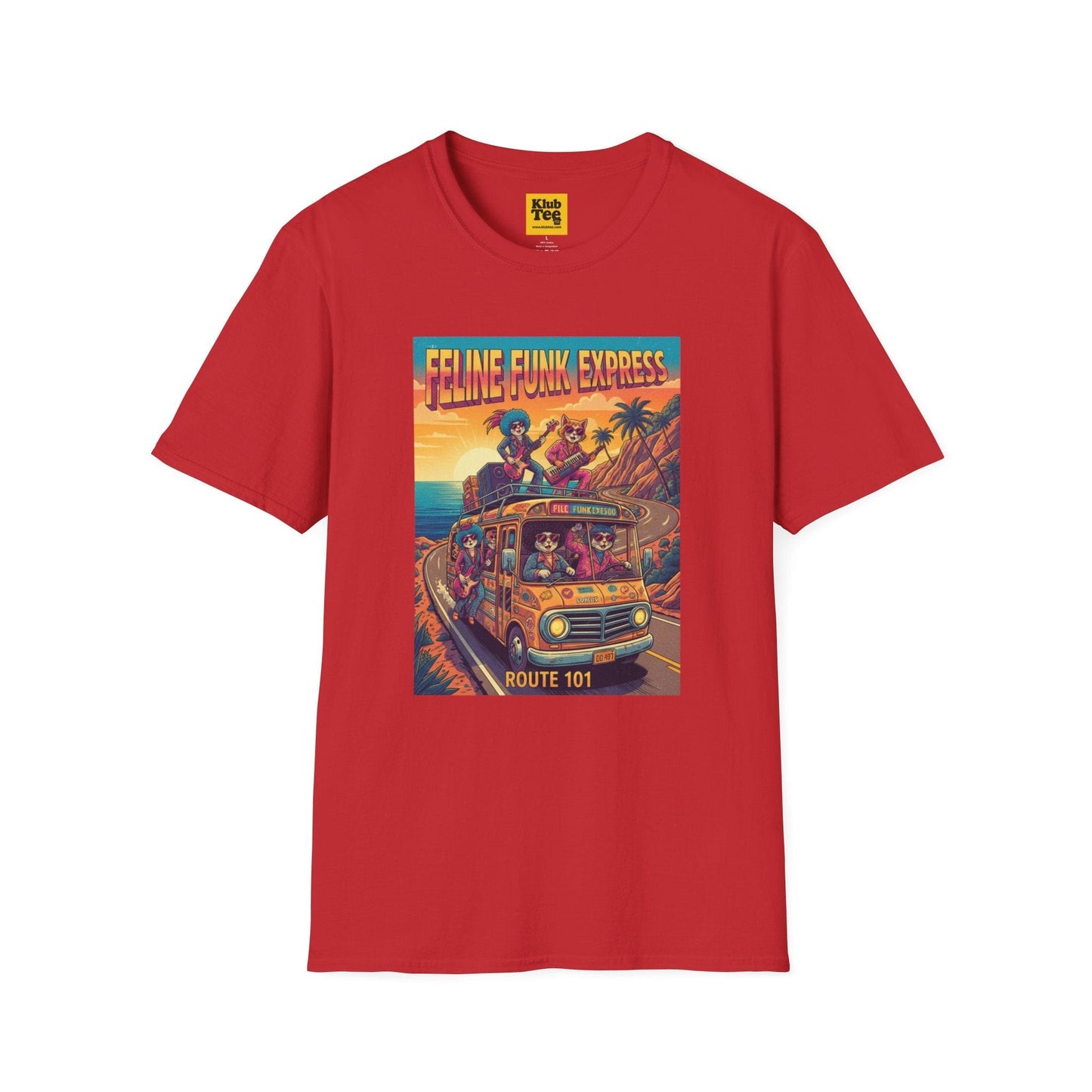 Feline Funk Express T-Shirt - Cat Lover Vintage Tee