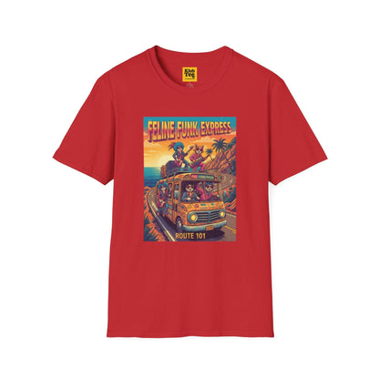 Feline Funk Express T-Shirt - Cat Lover Vintage Tee