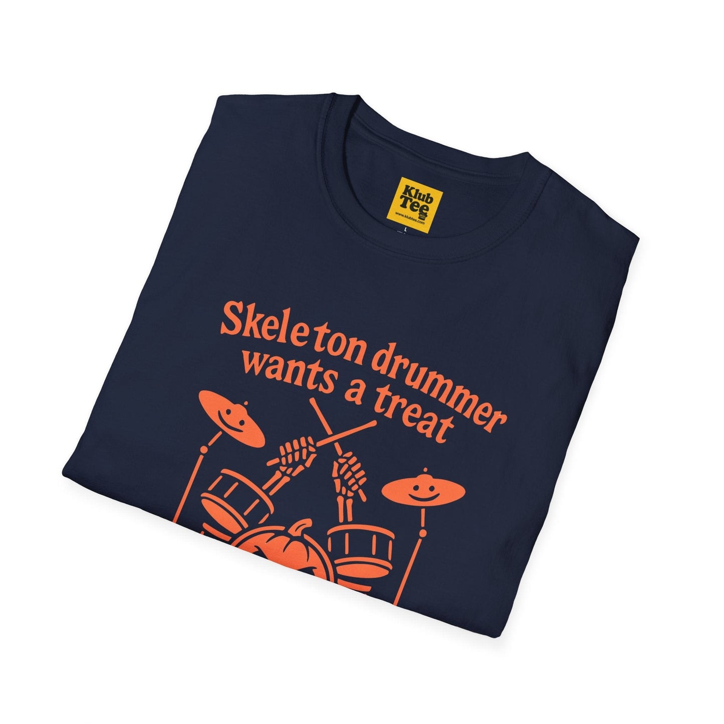 Halloween Skeleton Drummer T-Shirt - Spooky Musician