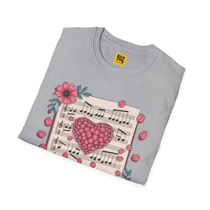 Romantic Music Notes T-Shirt - Love Song
