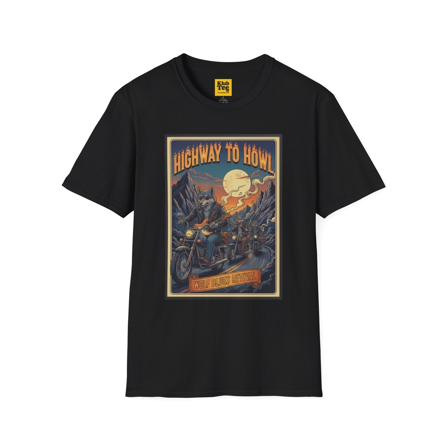 Highway to Howl T-Shirt - Rock Wolf Adventure Tee