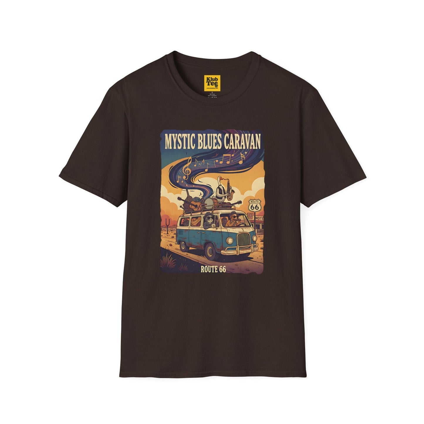 Route 66 Mystic Blues T-Shirt - Vintage Travel Tee