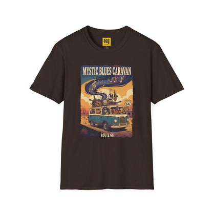 Route 66 Mystic Blues T-Shirt - Vintage Travel Tee