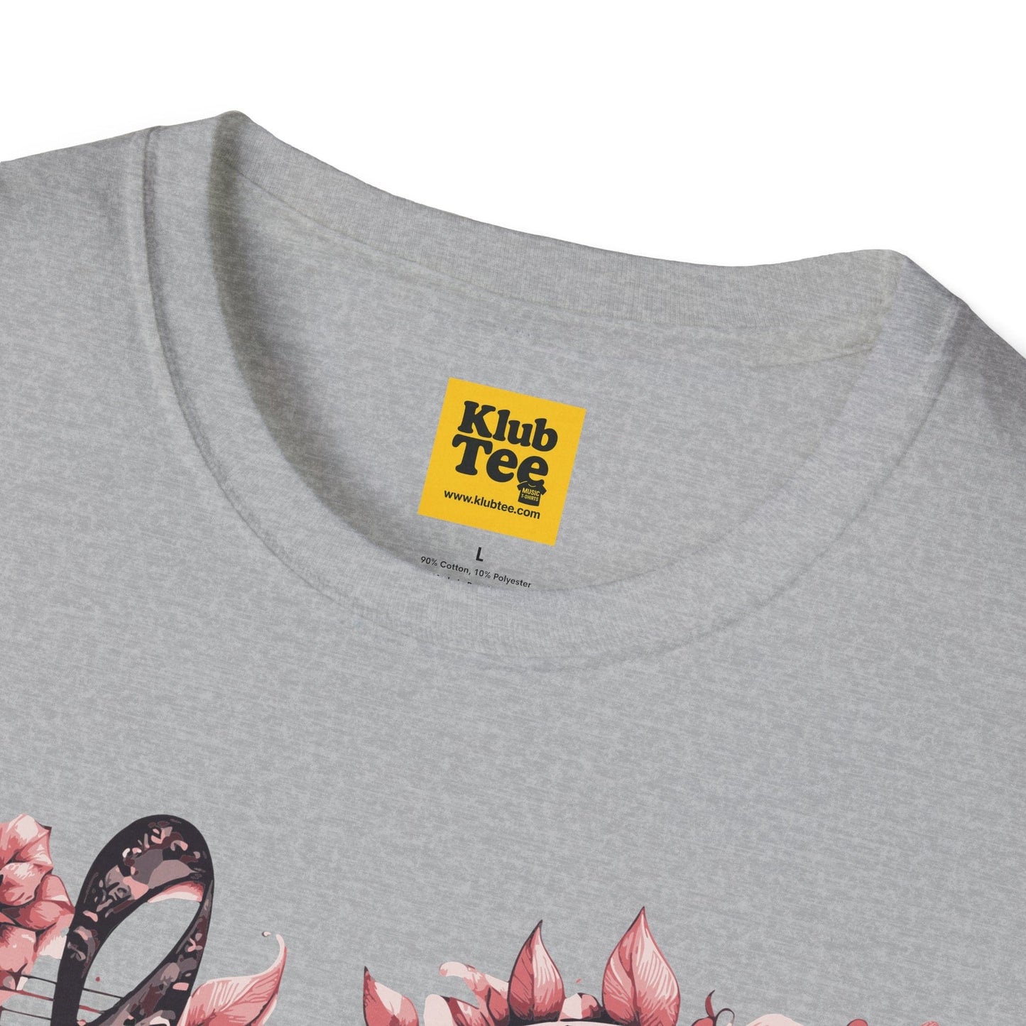 Floral Music Note T-Shirt - Single Note Design
