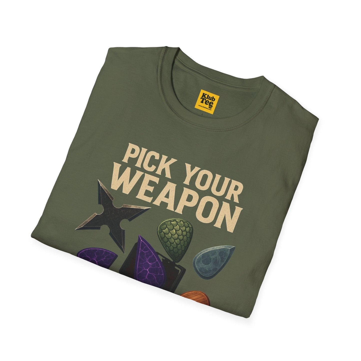 Pick Your Weapon T-Shirt - Guitar Choice