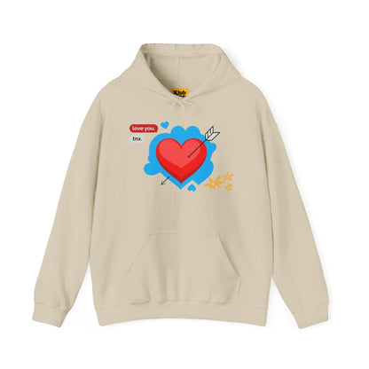 Love You Heart Hoodie - Gift for your love