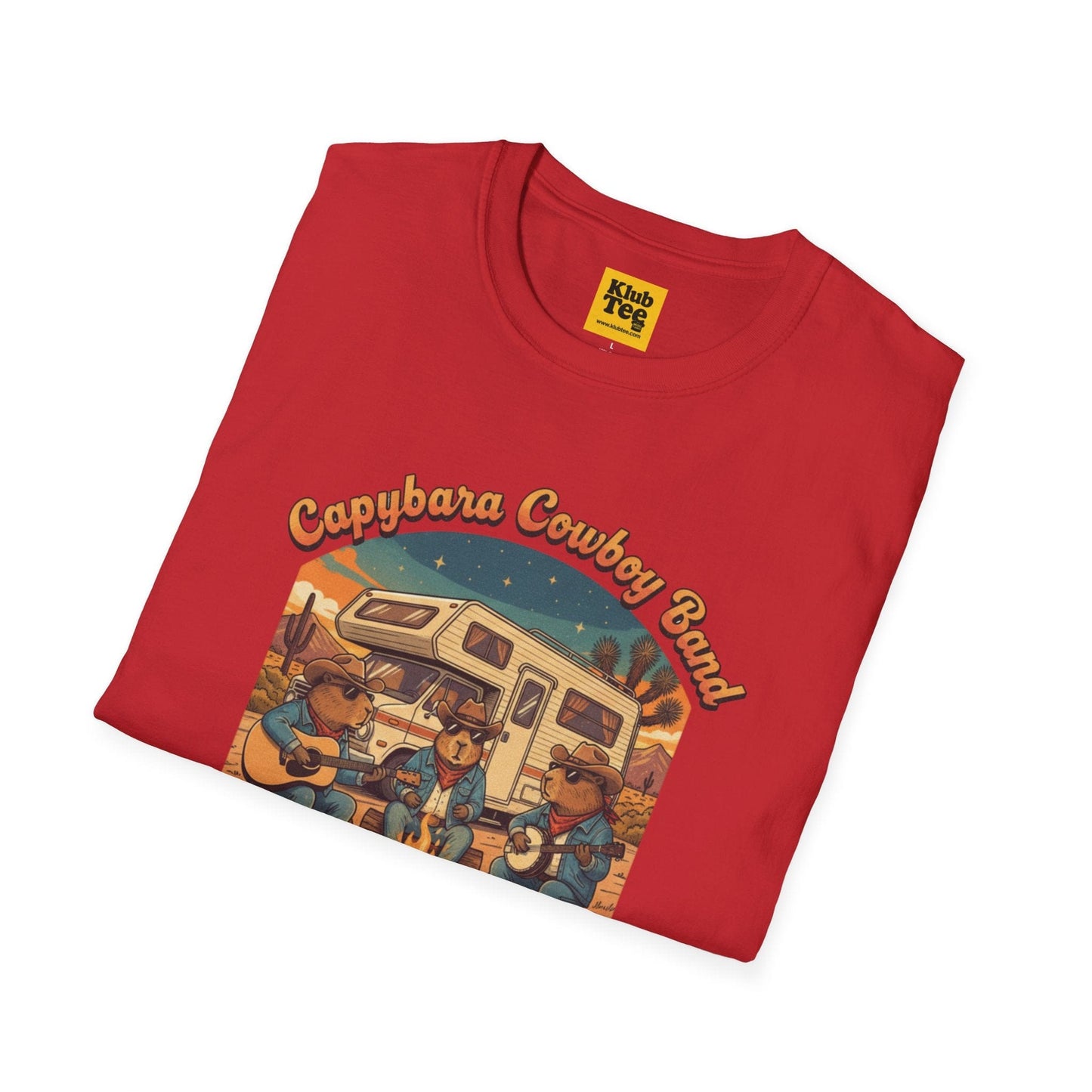 Capybara Cowboy Band T-Shirt - Road Trip Adventure Tee