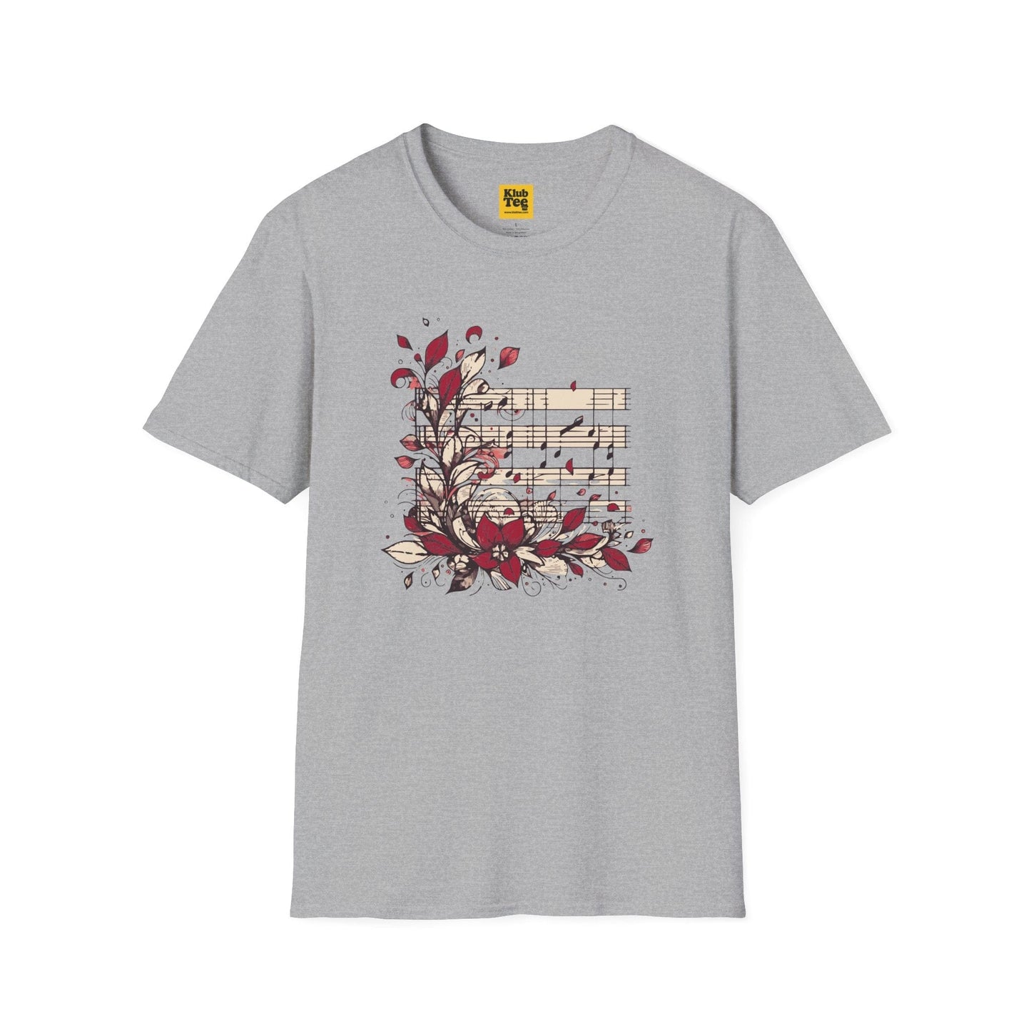 Floral Music Notes T-Shirt - Garden Melody